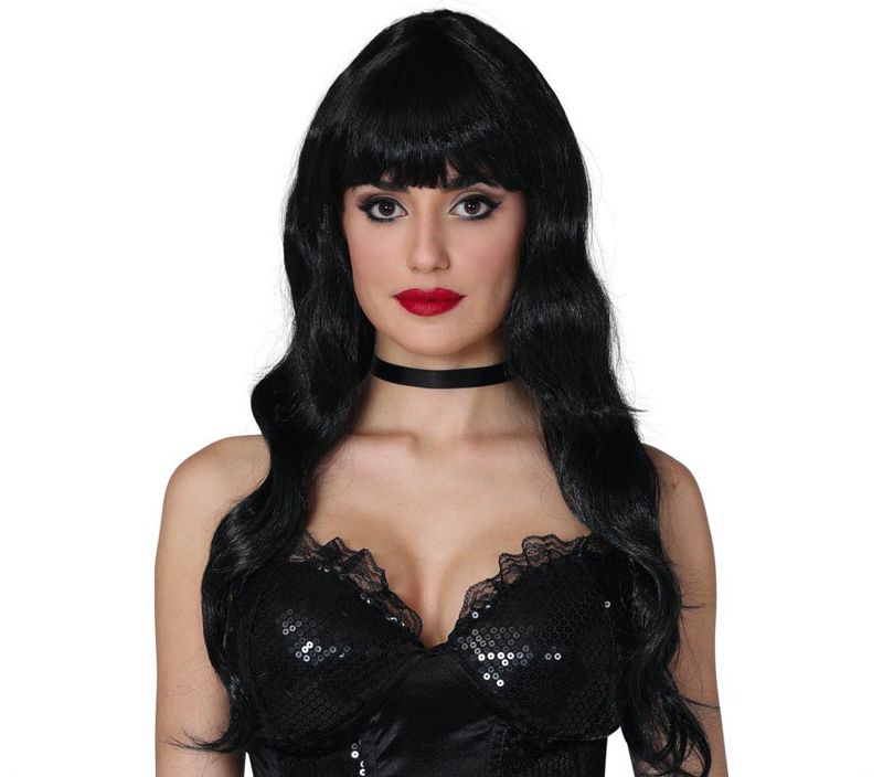 [4693] Black Curly Wig - Adult One Size