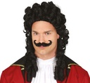 Black Pirate / Captain Wig with Moustache - Adult One Size