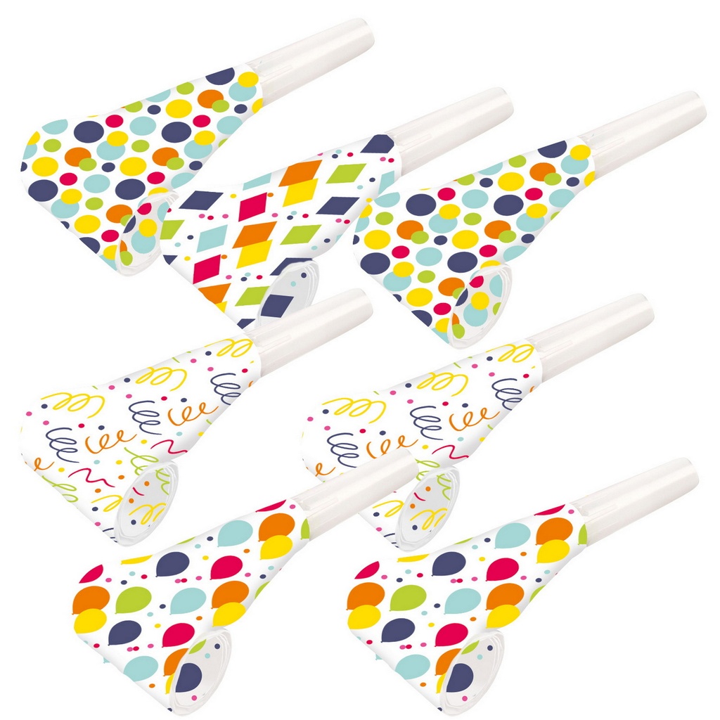 [8902] Blowouts Assorted Designs 30cm - 7pk