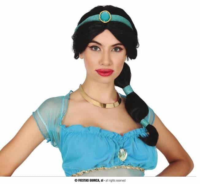 Black Ponytail Jasmine Wig - Adult One Size