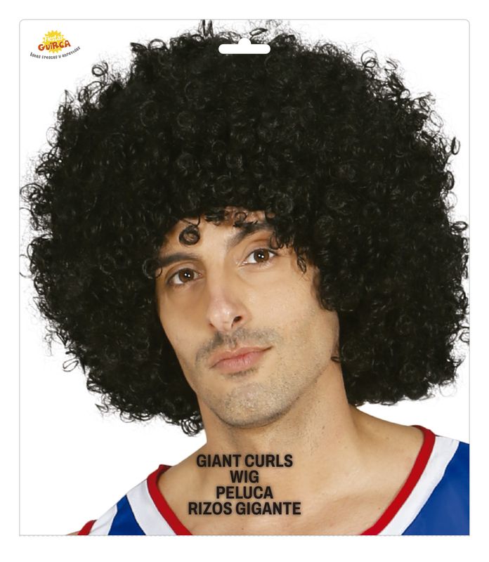 Black Giant Afro Curly Wig - Adult One Size