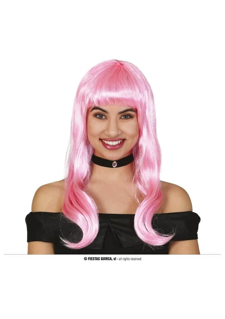 Pink Long Wavy Wig - Adult One Size