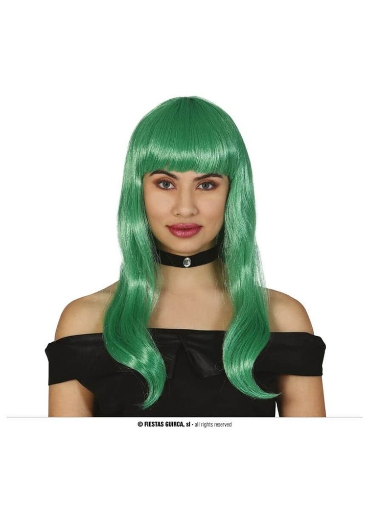 Green Long Wavy Wig - Adult One Size