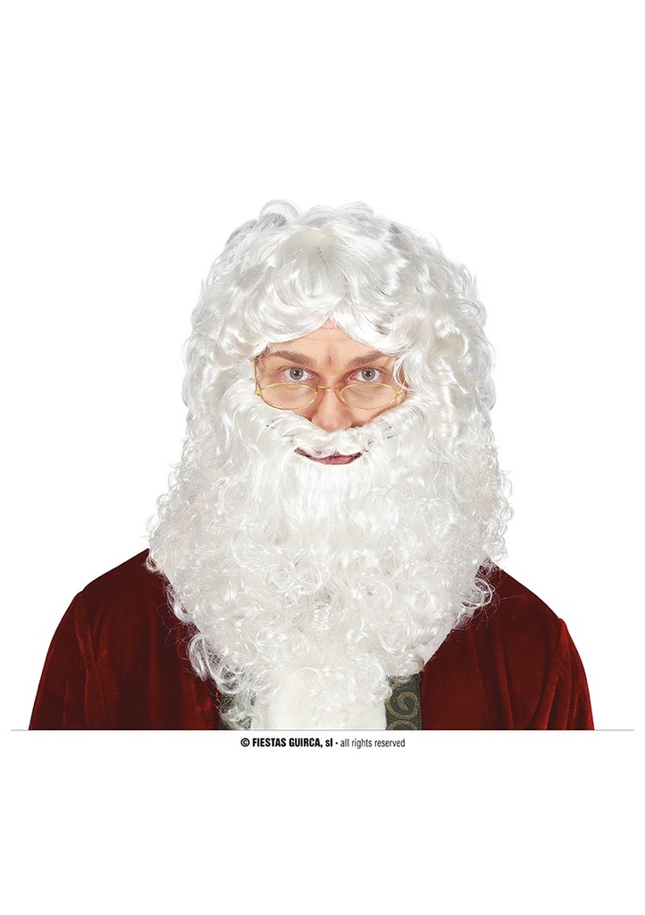 [4243] Santa Wig With Extra Beard - Adult One Size