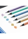 Triangular Metallic Colour Pencils - 6pk