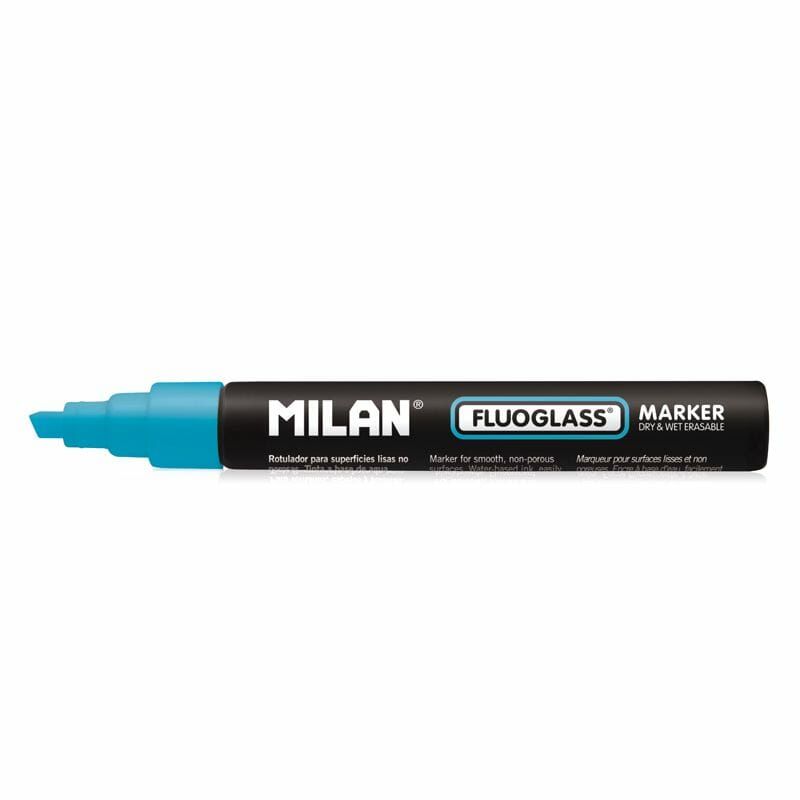 [591295212] Blue Fluoglass Chisel Tip Marker 2-4mm