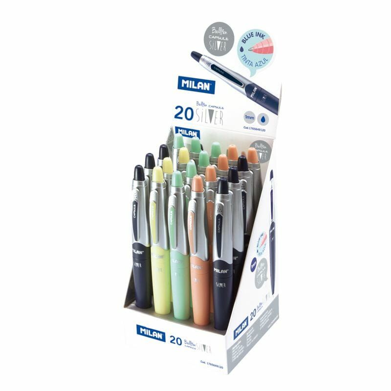 [1765649120] Blue Capsule Silver Ballpen