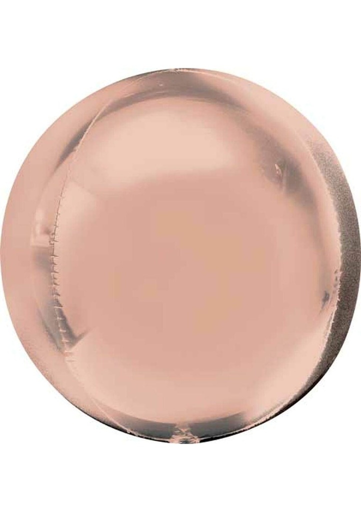Rose Gold Orbz Balloon - (38cm x 40cm - 15'' x 16'')