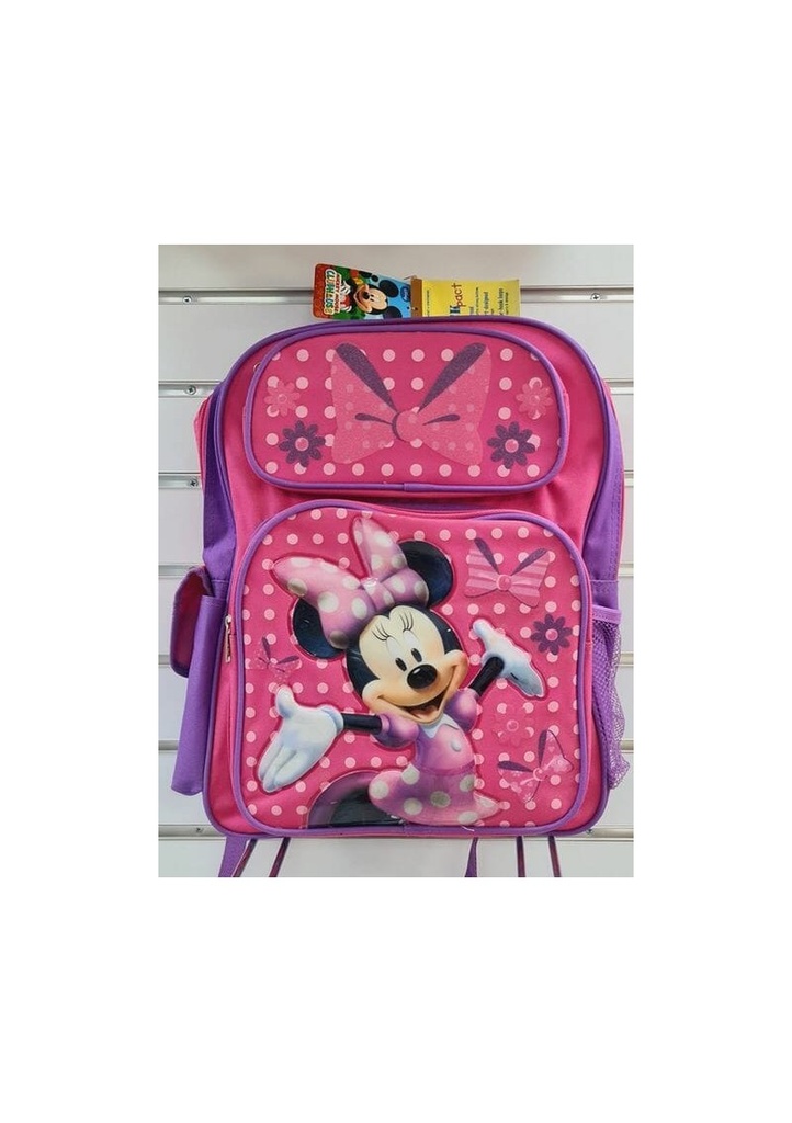 [284242] Minnie Mouse Pink & Purple Polka Dot Backpack - 42x35cm