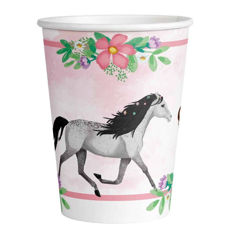 Beautiful Horses Paper Cups 250ml - 8pk