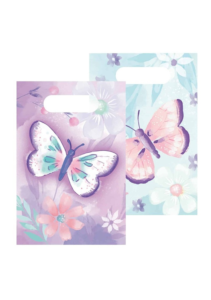 Flutter Party Paper Bags - 8pk
