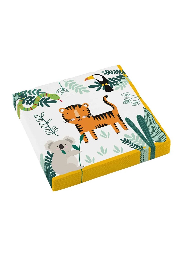 Get Wild Napkins 33 x 33cm - 16pk