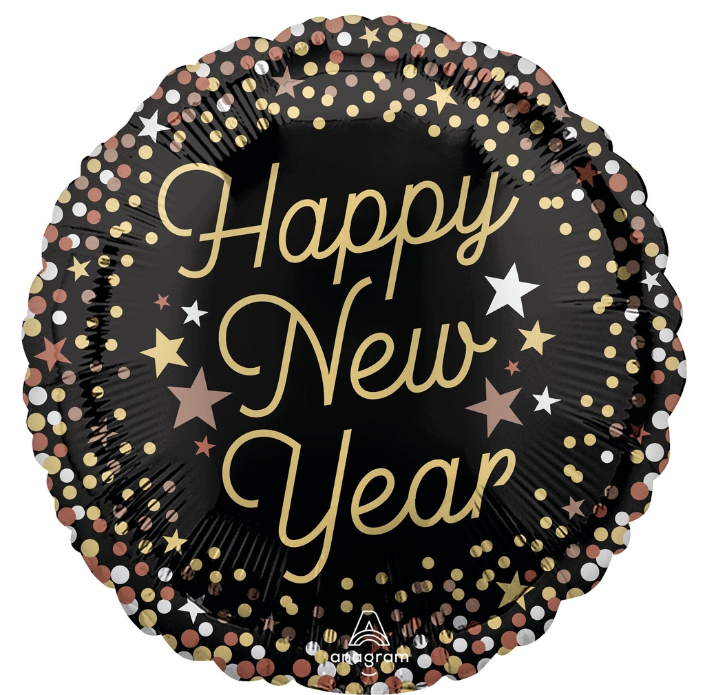 Happy New Year Luxe Foil Balloon 43cm