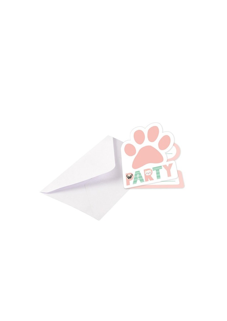 [9906549] Hello Pets Invitations & Envelopes 8x14cm - 8pk