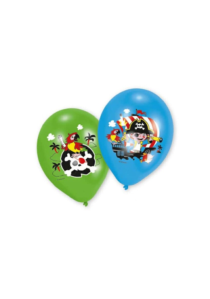 Pirate Latex Balloons 27.5cm / 11" - 6pk