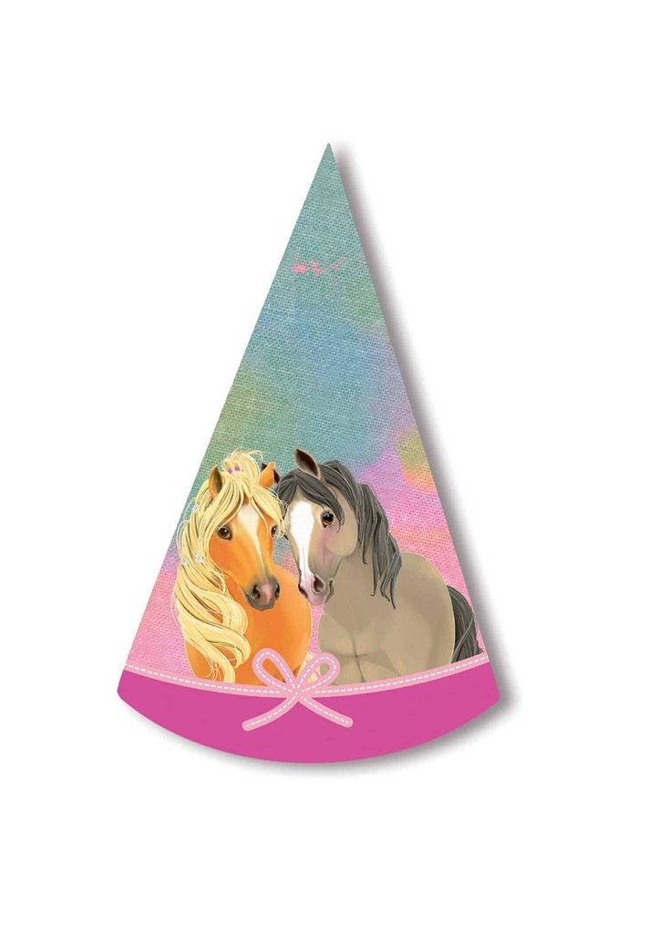 Pretty Pony Party Hats Height 16cm - 8pk
