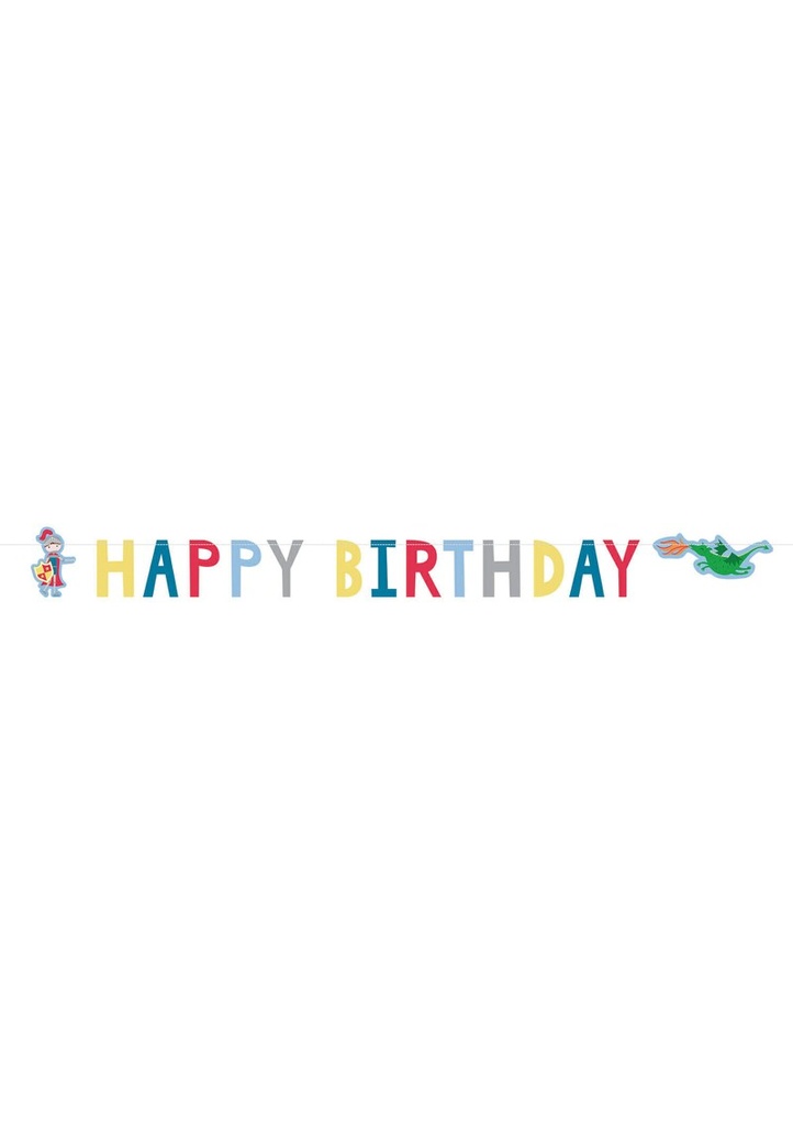 Knight Paper Letter Banner - 160 x 15cm