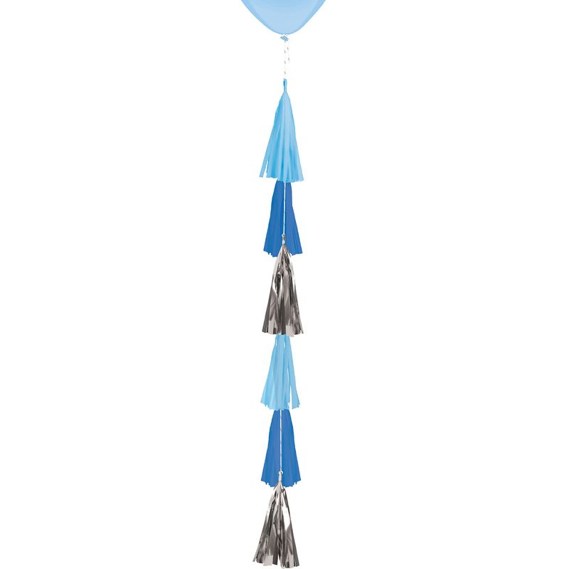 [9911754] Balloon Tail Tassel Pastel Blue Paper / Foil Length 70cm
