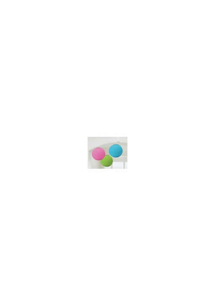Multicolour Lantern Paper Decorations 20.4cm – 3pk