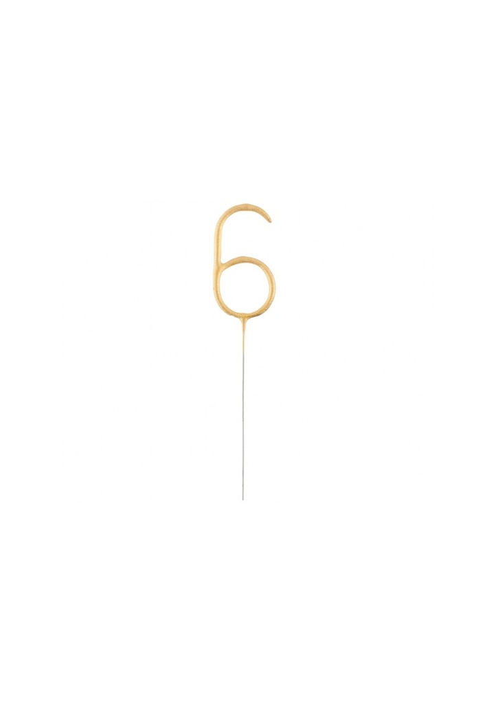Golden Numerical Sparkler Number 6