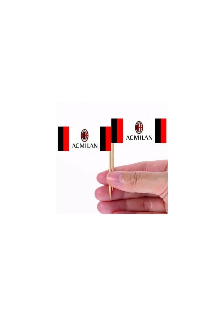 Milan Flag Cocktail Picks (H)6.5x(W)5cm - 24pk