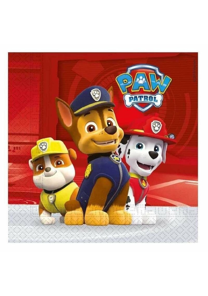 Paw Patrol Ready For Action Paper Napkins 33x33cm - 20pk