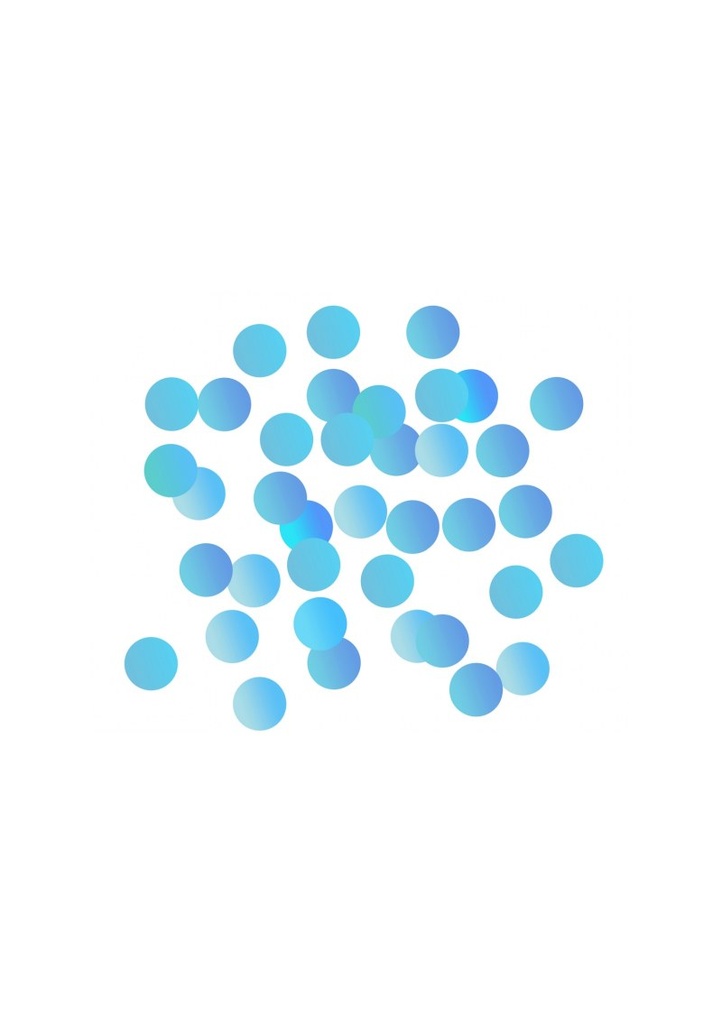 Foil Confetti Circles 20mm - Turquoise 250g