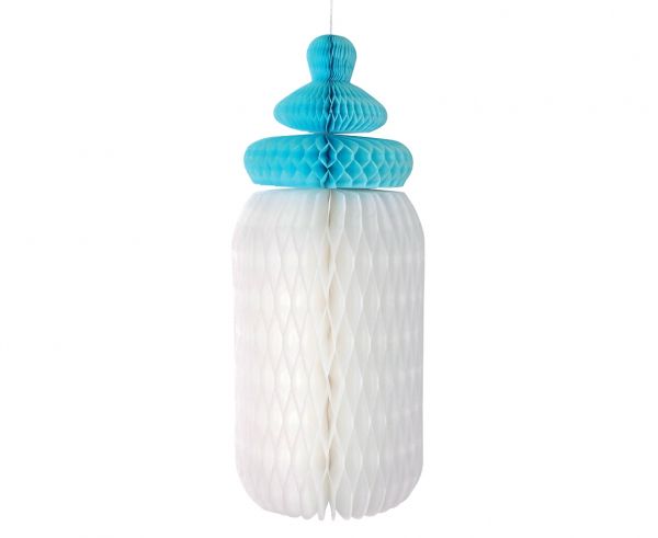 [QT-RDBN] Baby Boy Light Blue Paper Decoration Bottle 30cm