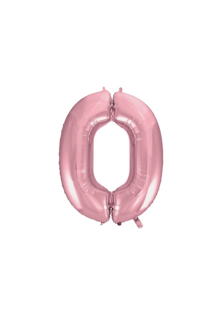 Light Pink 34 Inch Number Foil Balloon - No.0
