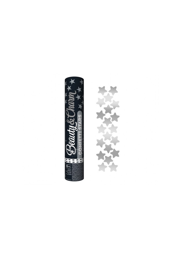 Silver Stars Confetti Cannon / Popper- 30cm