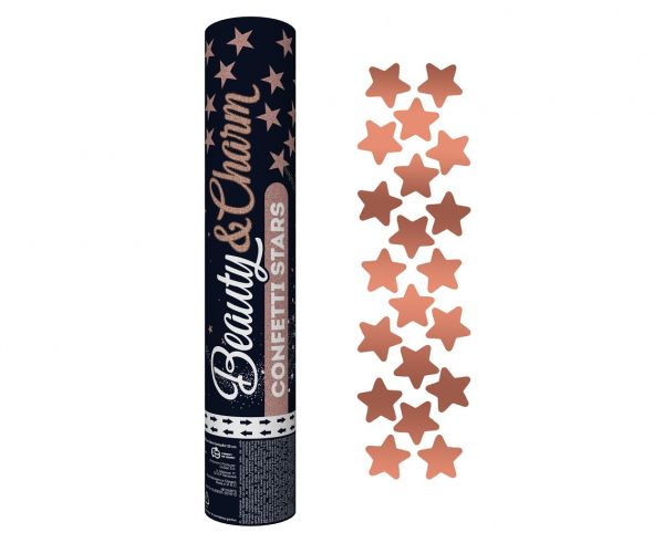 Confetti Cannon / Popper Rose Gold Stars - 30cm