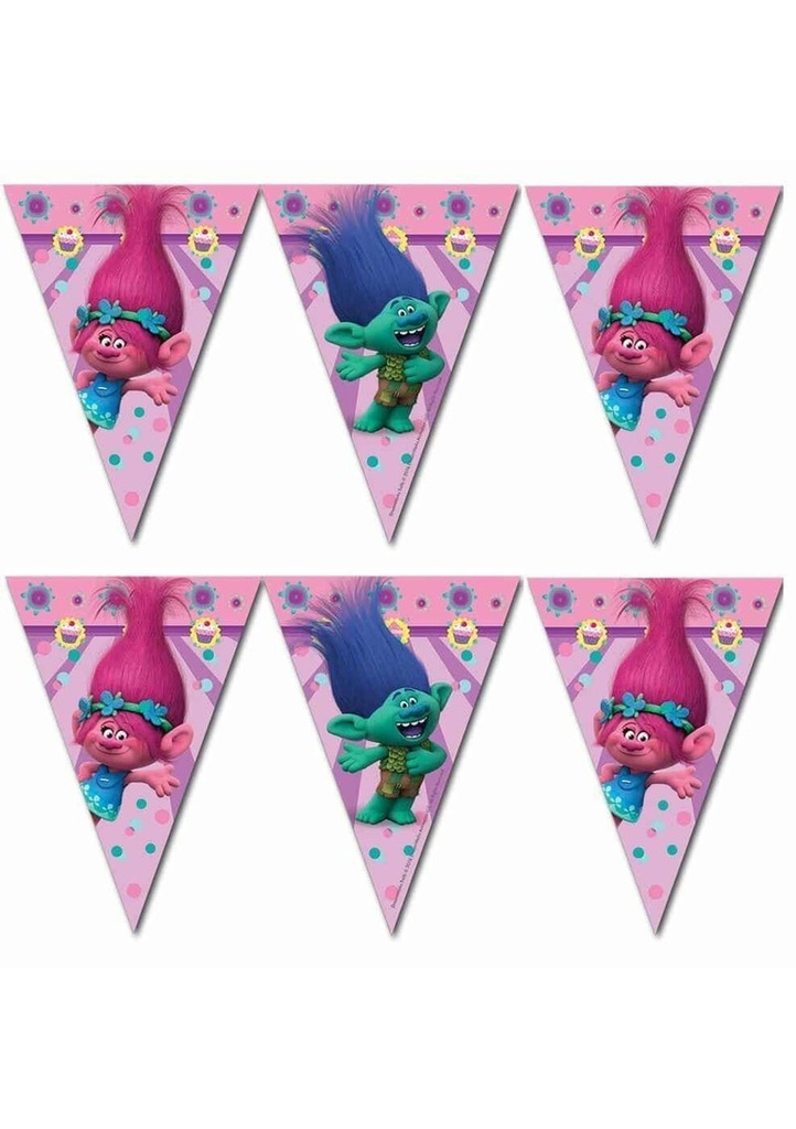 Trolls Plastic Flag Banner 2.3m