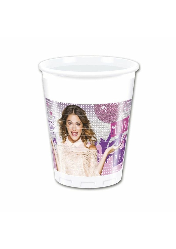 Violetta Plastic Cups 200ml - 8pk