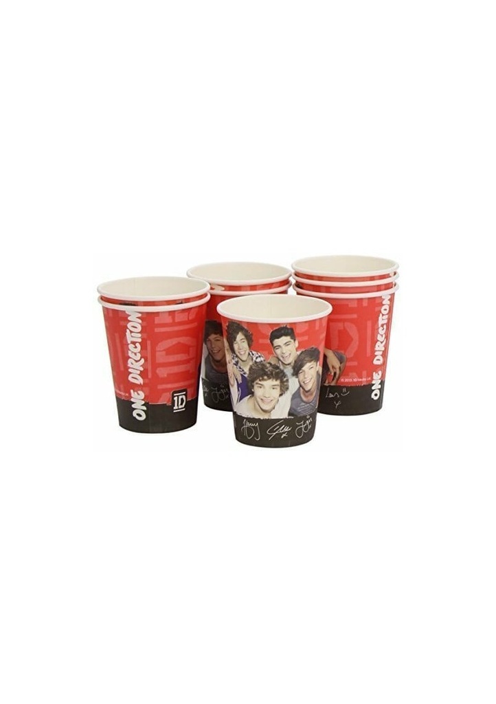 [000019] One Direction Paper Cups 250ml - 8pk