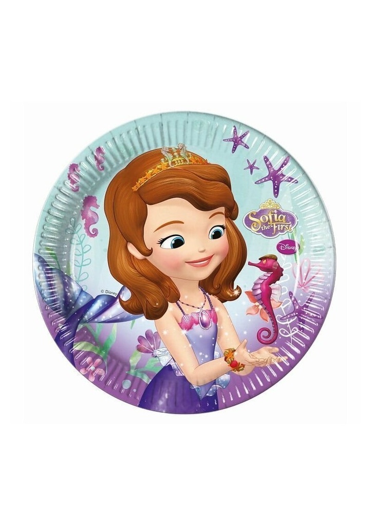 Sofia The First Paper Plates 23cm - 8pk