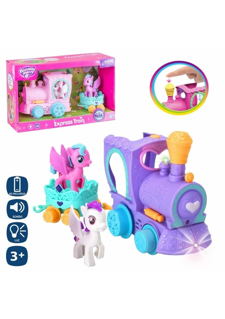Unicorn Train With Light & Sound - 22cm
