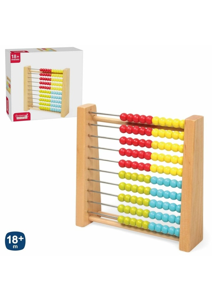 [96387] Wooden Abacus -18cm x 4.5cm x 17.5cm