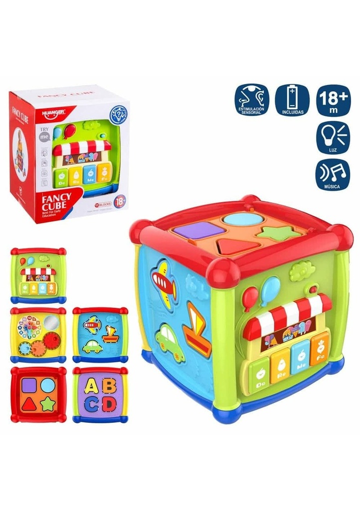 Fancy Cube Best For Early Education With Blocks & Music - 15.50cm