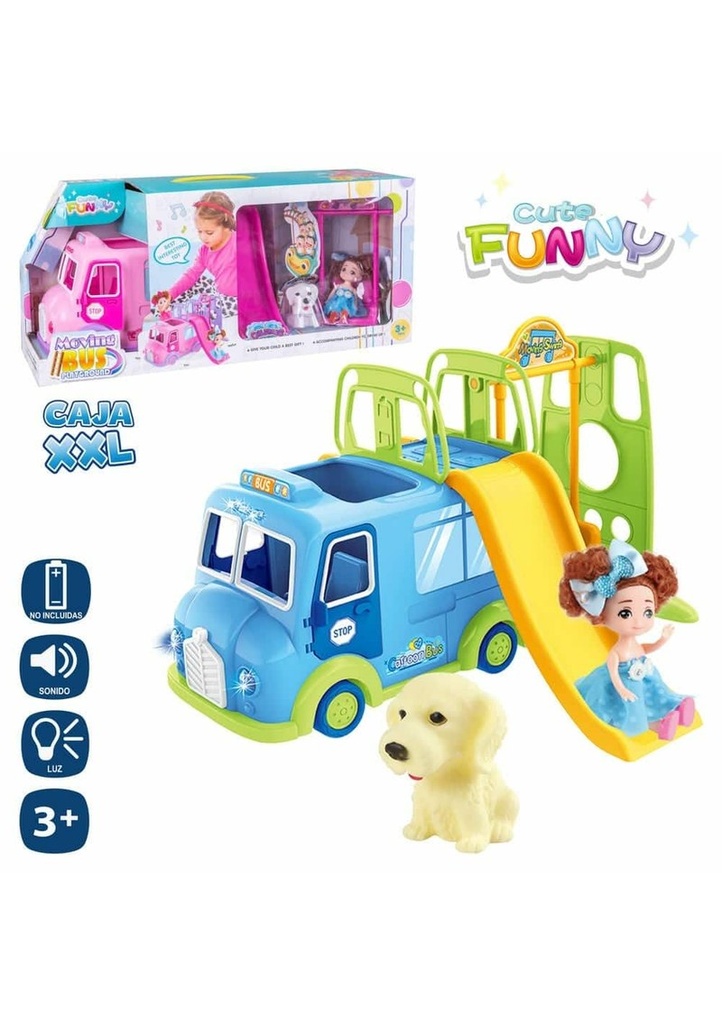 Moving Bus Playground With Sound & Light 30cm x19cm