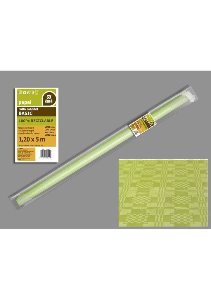 Paper Table Cover Roll 1.2m x 5m - Lime Green
