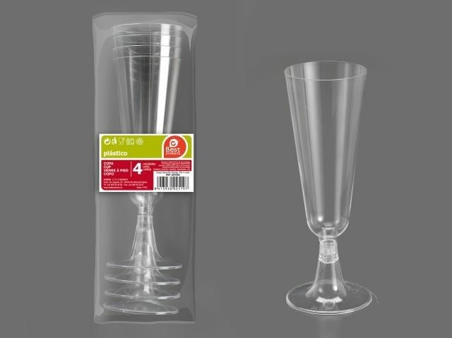 Clear Champagne Cup 150ml - 4pk