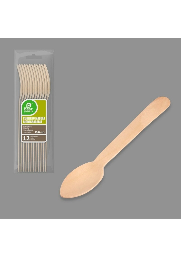 Wooden Tea Spoon 14cm - 12pk