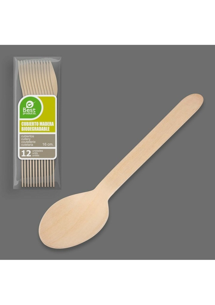 Wooden Spoon 16cm - 12pk