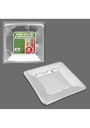 Metallic Silver Square Paper Plate 18cm - 12pk