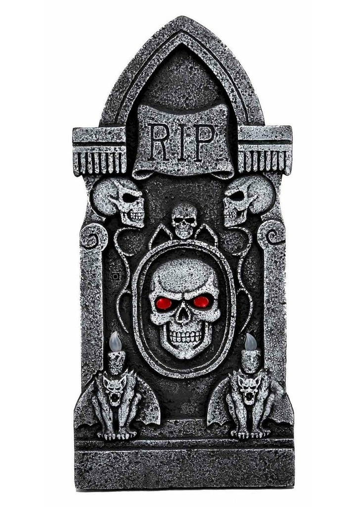 Tombstone with Illuminated Eyes - 91x43x40cm
