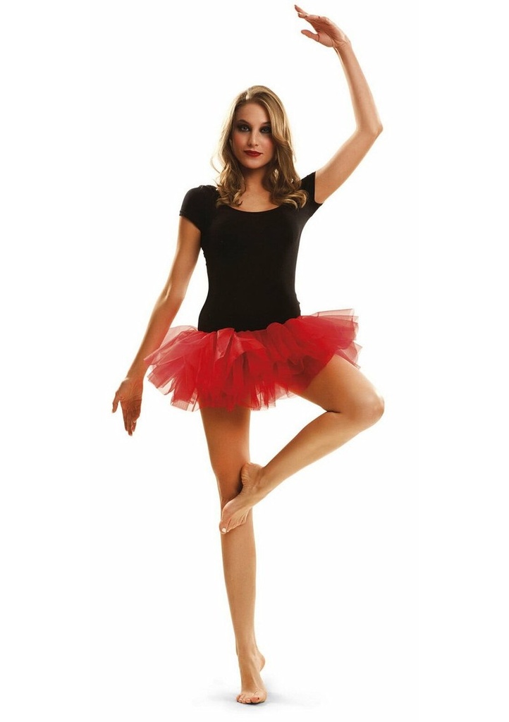 Short Red Tutu (3 Layers) - Adult One Size