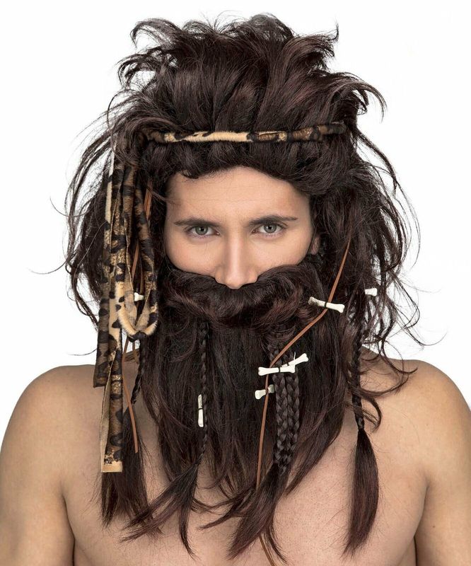 Brown Caveman Wig - Adult One Size