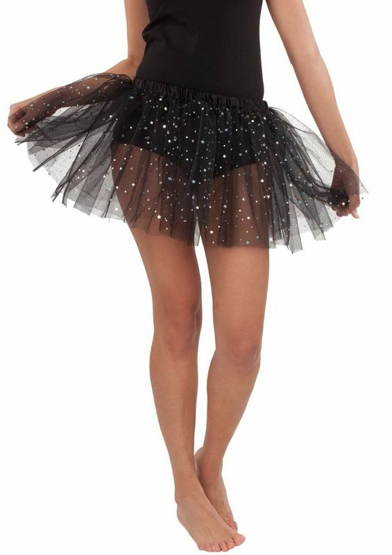 Black Tutu with Stars - One Size