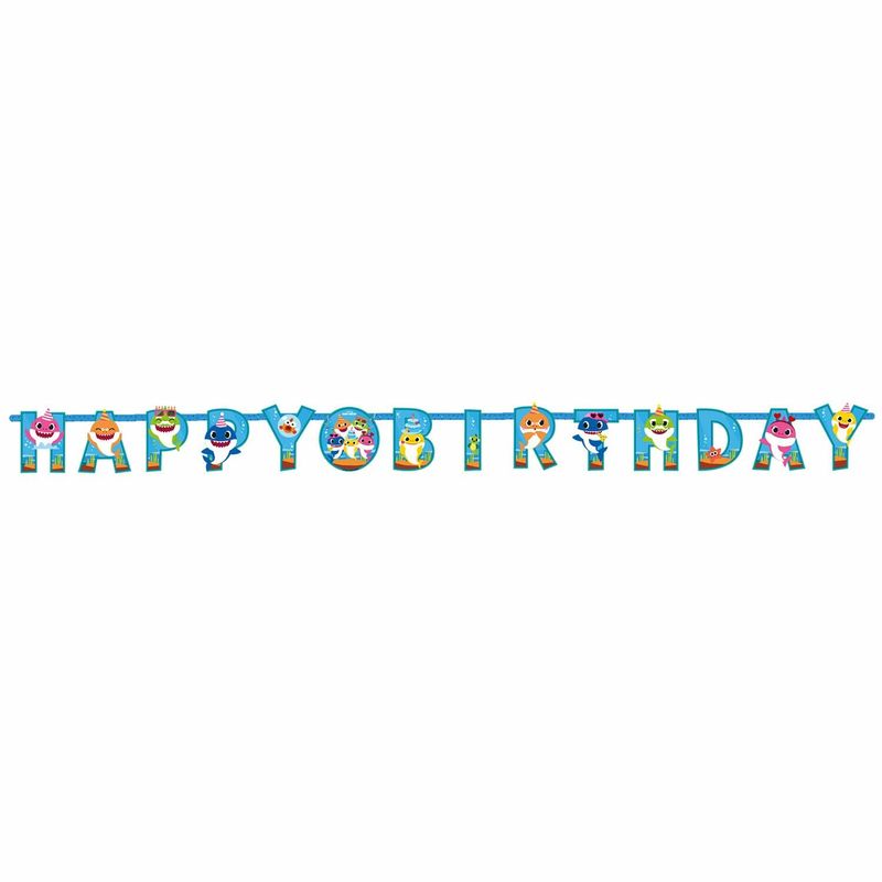 [9908478] Baby Shark Happy Birthday Letter Banner
