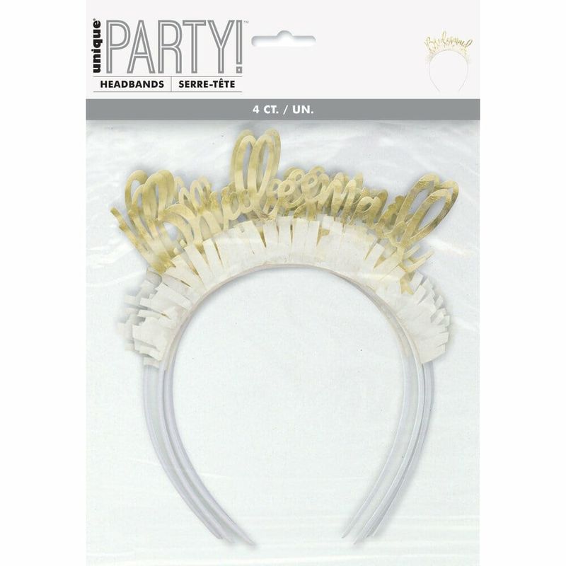 Bridesmaid Bachelorette Party Headbands - 4pk
